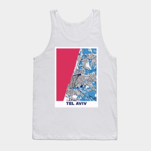 Tel Aviv - Israel MilkTea City Map Tank Top